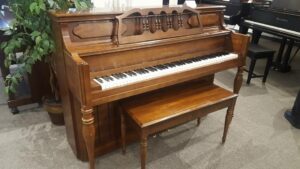 Yamaha cherry console with matching bench